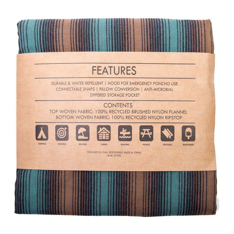 Coalatree Green Stripe V2 Kachula Adventure Blanket - The Offroader