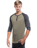 Standard Henley Olive Night/Phantom 3/4 Sleeve - Men's - The Offroader