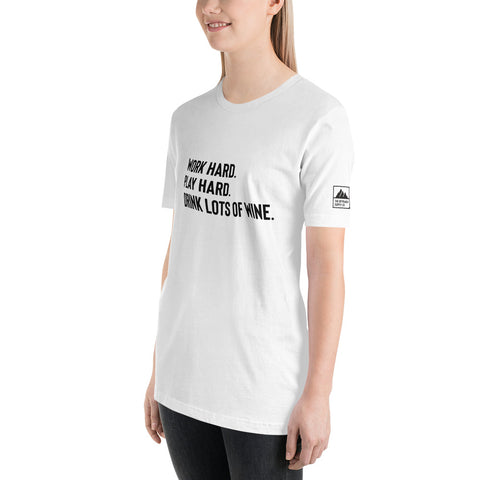 Work Hard. Play Hard. Drink Lots of Wine Tee - The Offroader