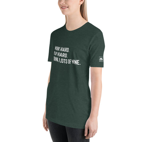 Work Hard. Play Hard. Drink Lots of Wine Tee - The Offroader
